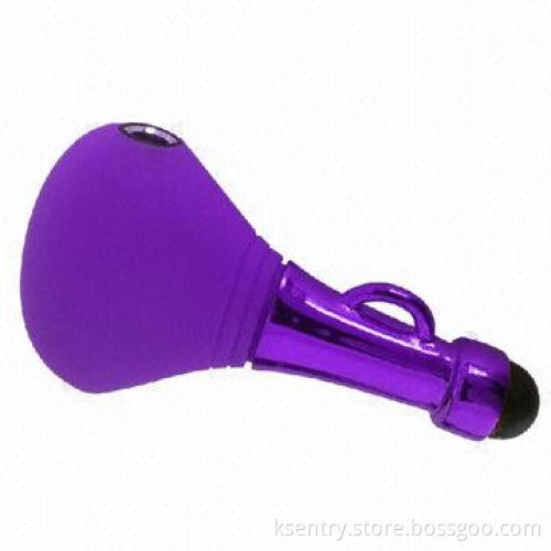 Promotional Novelty Phone Stand with Stylus Touch Pen and Earphone Music Splitter Functions, OEM